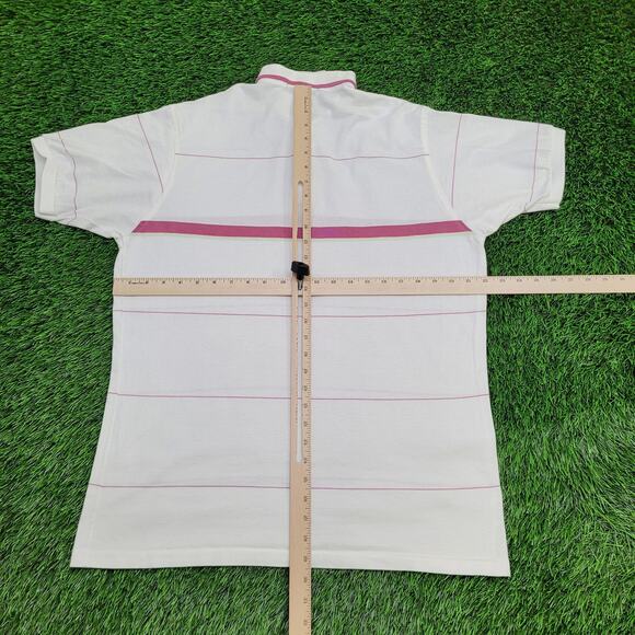 Vintage 90s GANT Rugger MOD Polo Shirt Large 22x29 Stripes USA Made - Picture 3 of 11